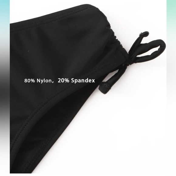 MIENOE Teen Girls' Swimsuits Two-Piece V-Neck Bikini Adjustable Shoulder Straps - Picture 4 of 11